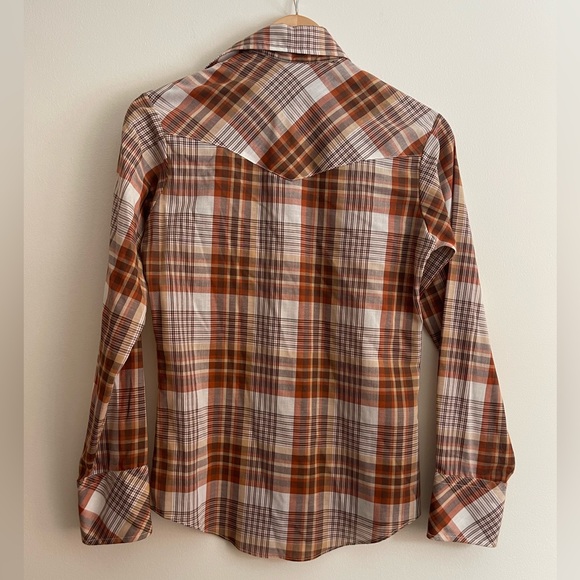 70s vintage Levi’s Pearl snap plaid shirt - Picture 5 of 5